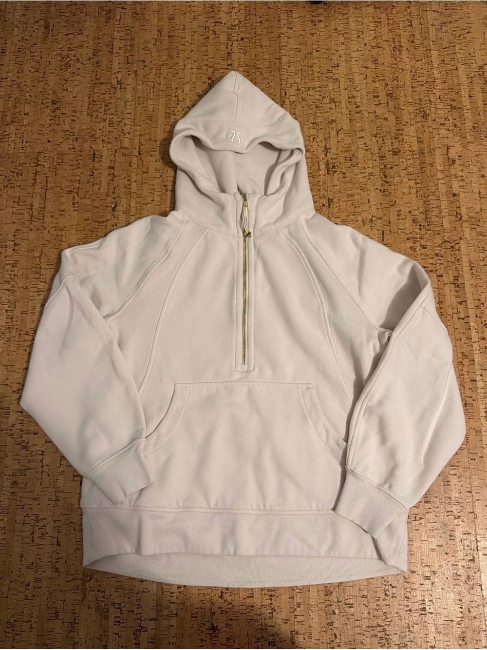 lululemon athletica White Half-Zip Hoodie Sweatshirt